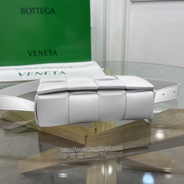 Bottega veneta高端女包 KF0015石膏白色 寶緹嘉CAEESTTE腰包 BV經典款手工編織手包腰包胸包斜挎包  gxz1207